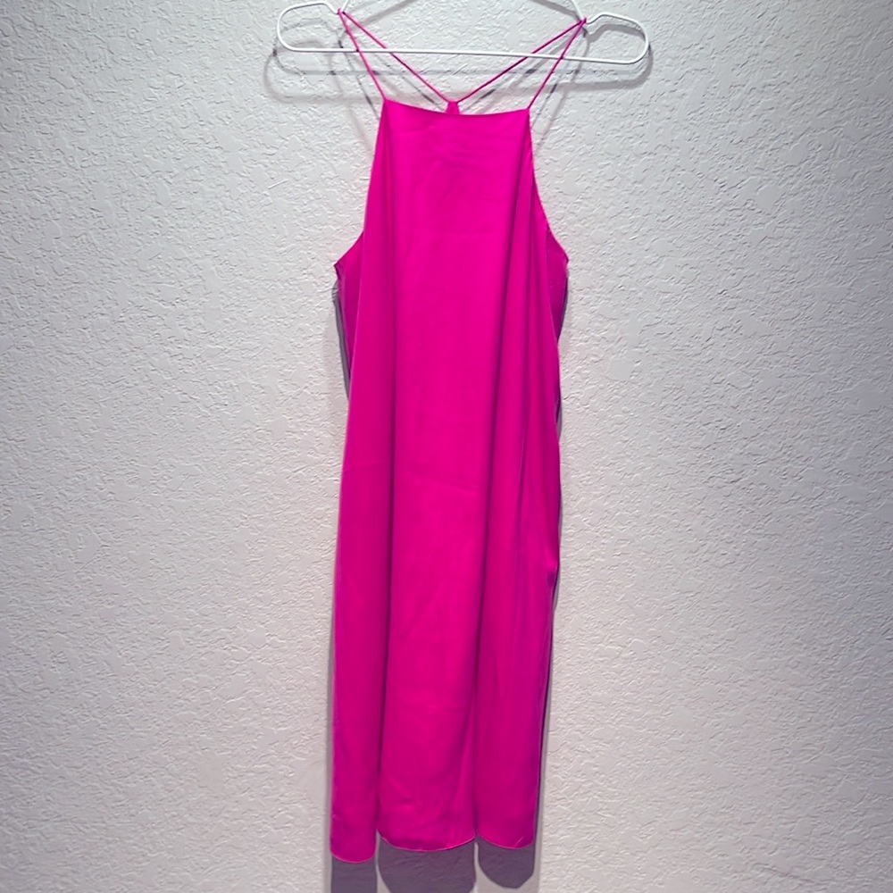 Polo Ralph Lauren Dayana Fuchsia Silky Dress cocktail party summer dress size 4 - Picture 10 of 13